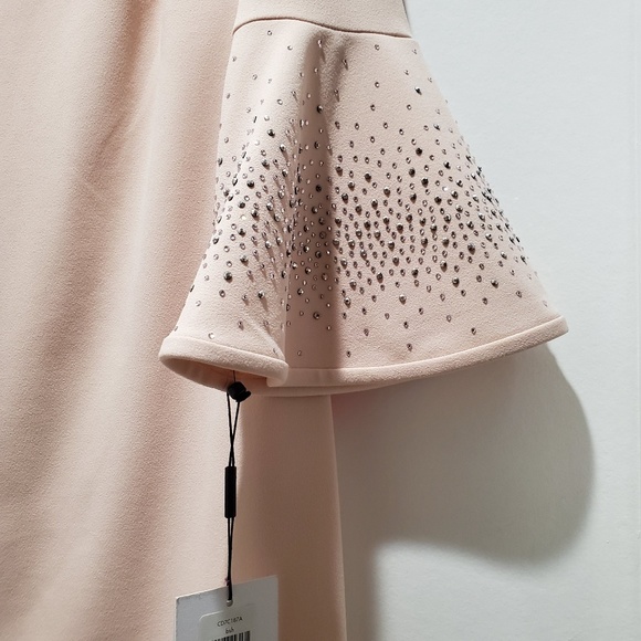 Rhinestone Covered Bell Sleeve Dress - Picture 2 of 4